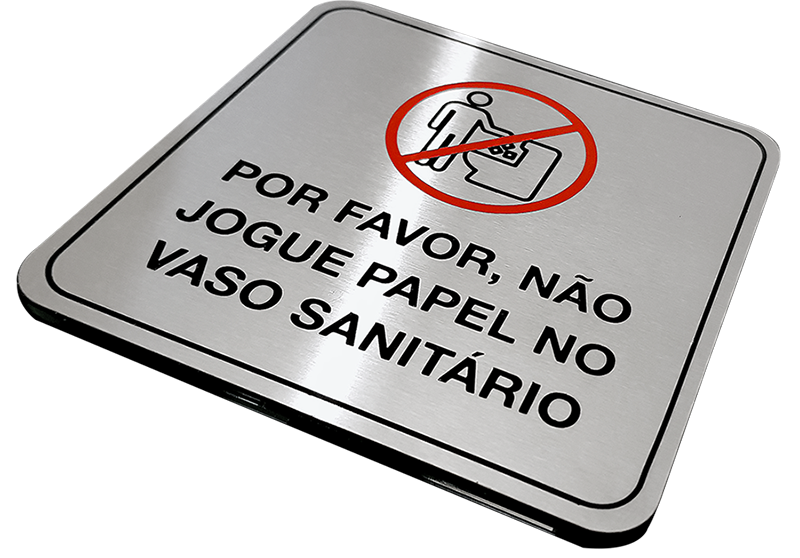 placa aviso banheiro