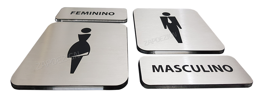 placas banheiro feminino masculino